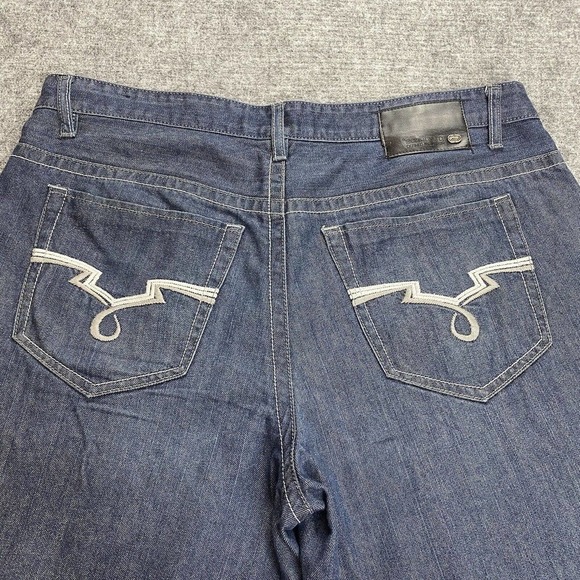 Vintage y2k Ecko Unltd Shorts Men 40 Baggy Fit Blue Streetwear Hip Hop Skater - Picture 10 of 16